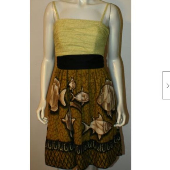 Vanessa Virginia Baxter Bay Dress 4 Fish Vintage - Picture 1 of 10